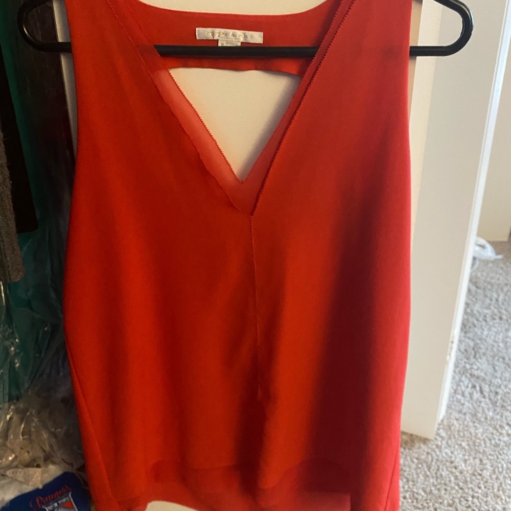 Cooper and Ella red v neck top